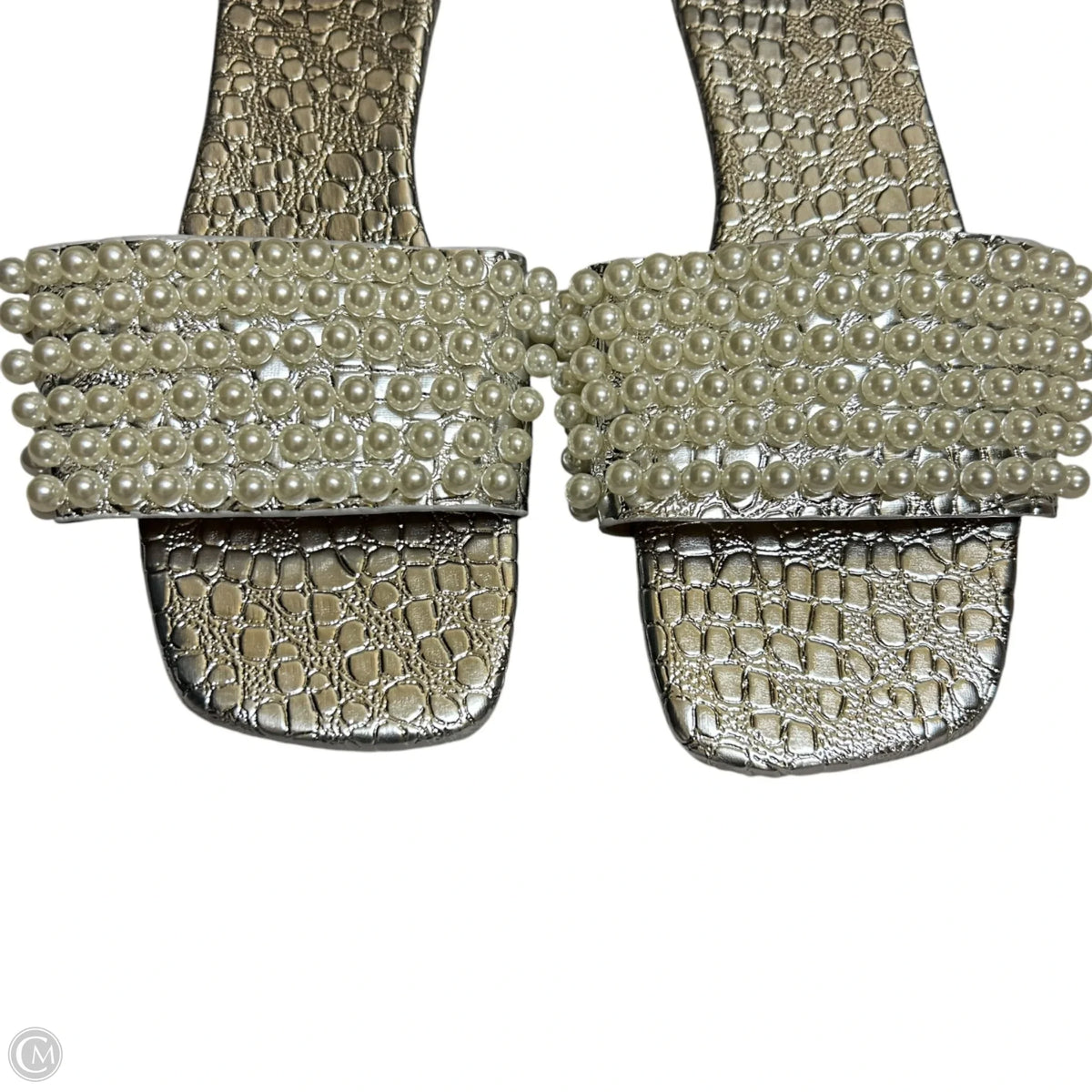 Sandals Flats In Silver, Size: 8.5