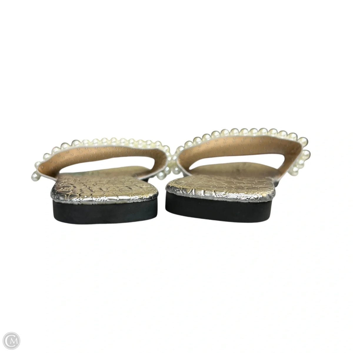 Sandals Flats In Silver, Size: 8.5
