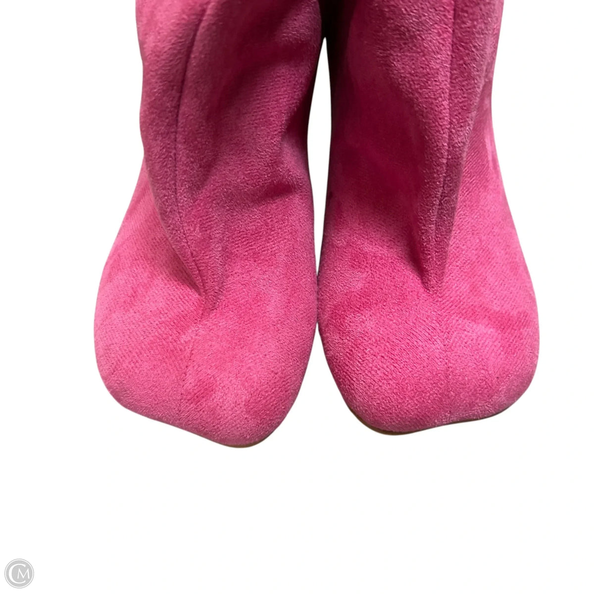 Boots Knee Heels In Pink, Size: 9