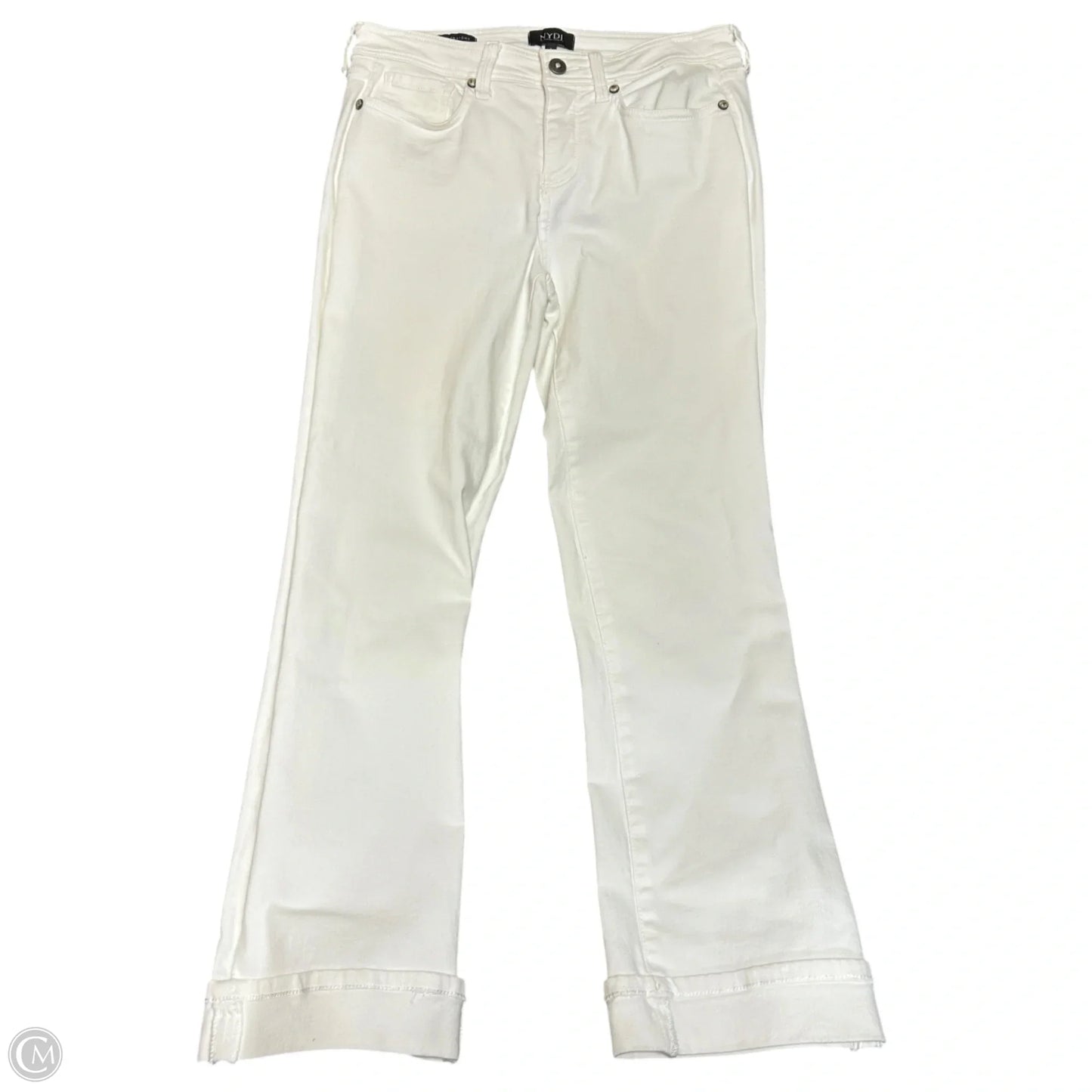 Jeans Straight By Not Your Daughters Jeans In White Denim, Size: 4