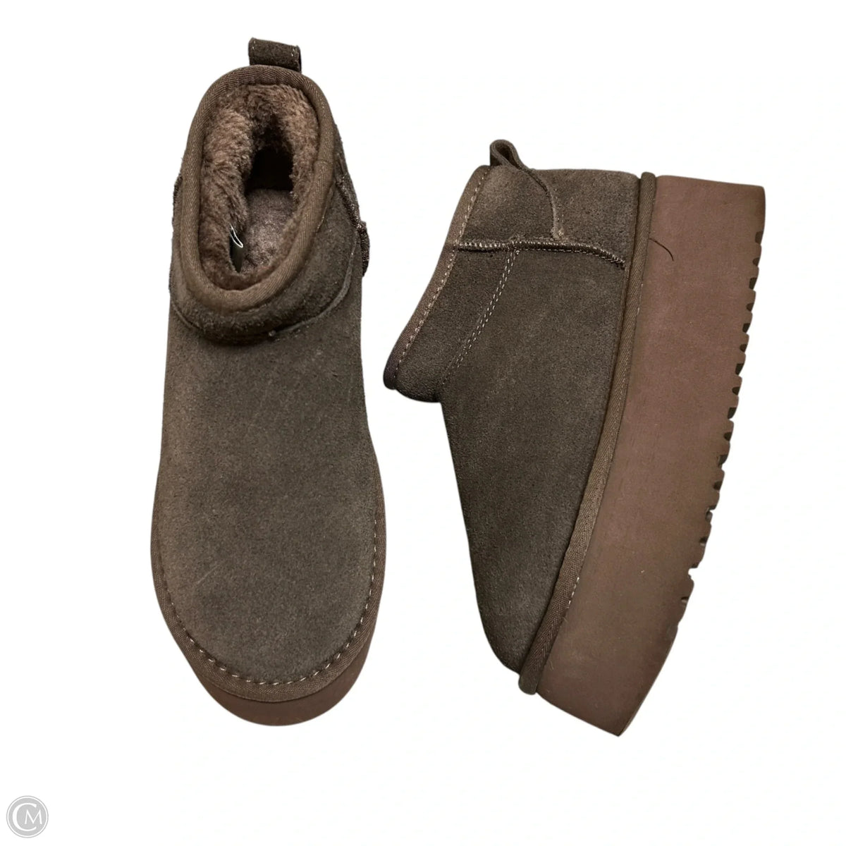 Boots Ankle Flats By Project Cloud In Brown, Size: 6