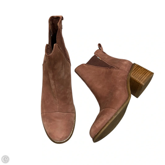 Boots Ankle Heels By Toms In Mauve, Size: 6