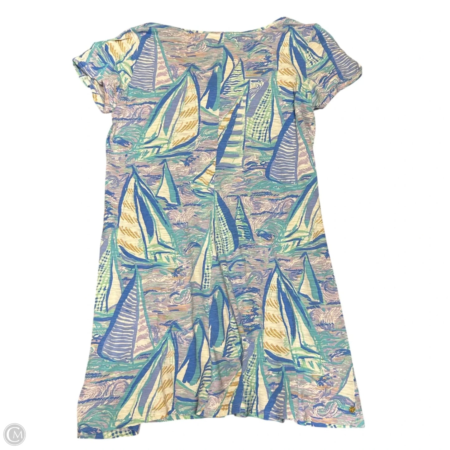 Dress Designer By Lilly Pulitzer In Blue & Tan, Size: L