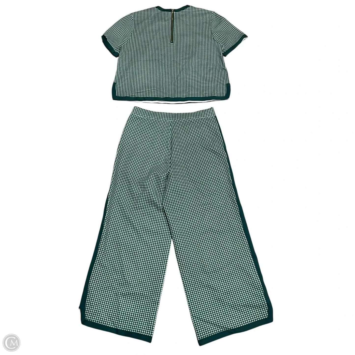 Pants Set 2pc By Addison Bay In Green & White, Size: M