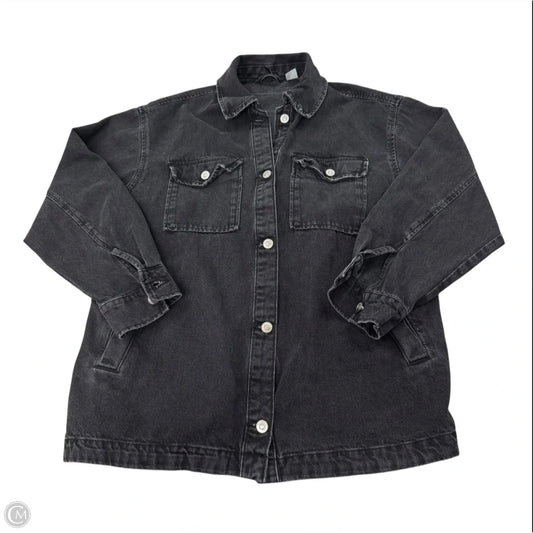 Jacket Denim By Divided In Black Denim, Size: Xs