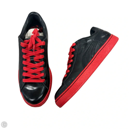 Shoes Sneakers By Puma In Black & Red, Size: 8