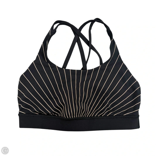 Athletic Bra By Lululemon In Black & Brown, Size: S