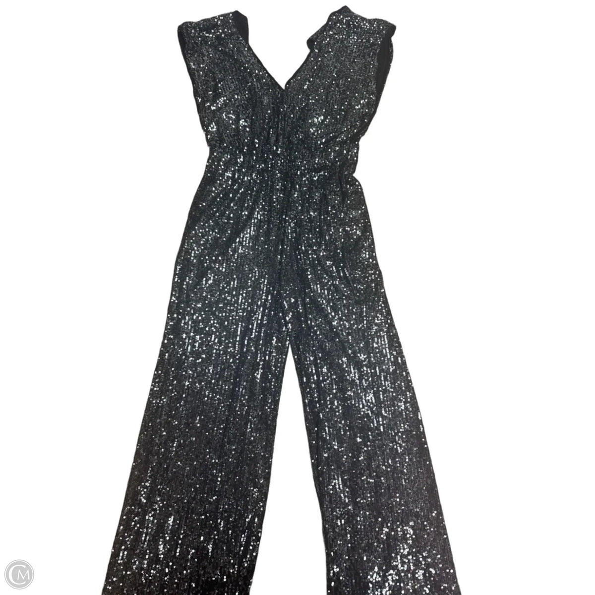 Jumpsuit By Bcbgmaxazria In Black & Silver, Size: S
