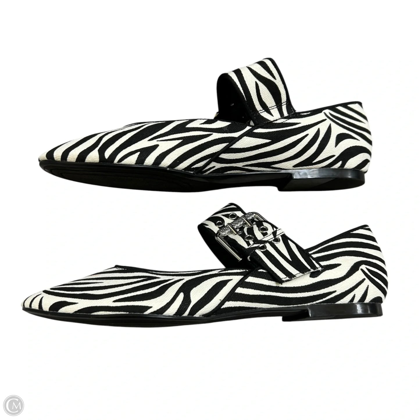 Shoes Flats By Zara In Zebra Print, Size: 6.5