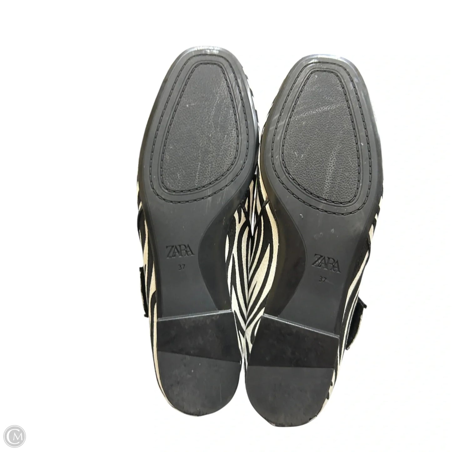 Shoes Flats By Zara In Zebra Print, Size: 6.5
