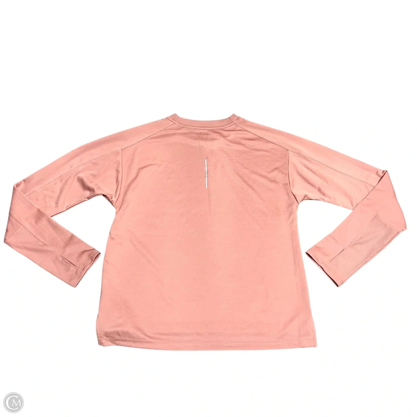 Athletic Top Long Sleeve Collar By Nike In Pink, Size: M