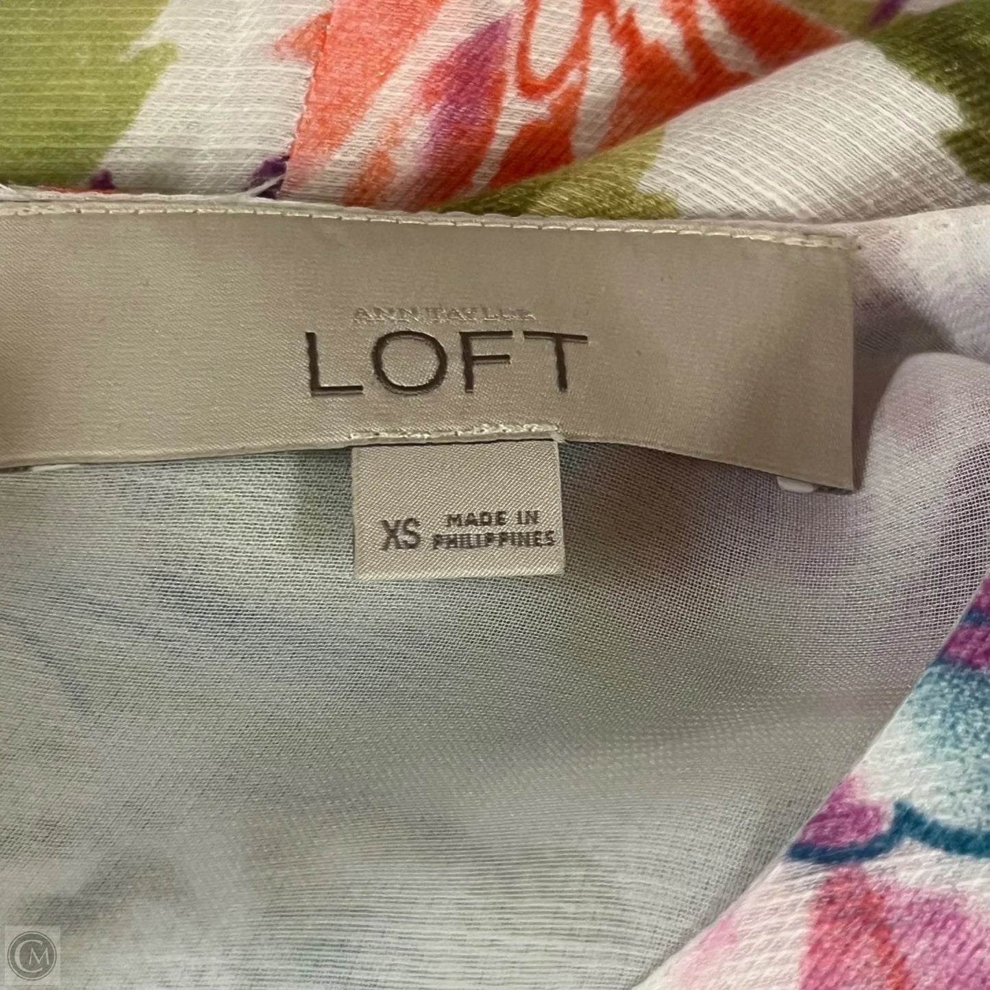 Top Sleeveless By Loft In Floral Print, Size: Xs