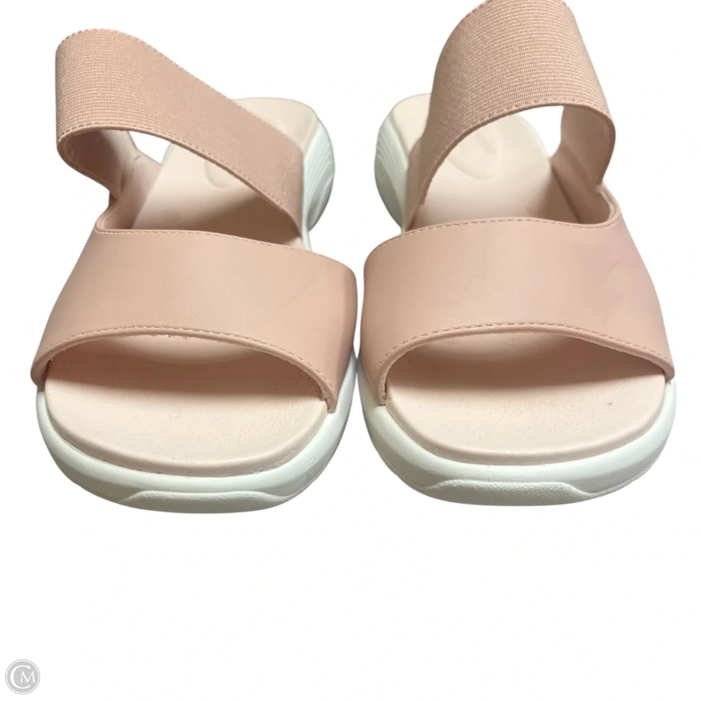 Sandals Flats By Easy Spirit In Pink & White, Size: 9.5