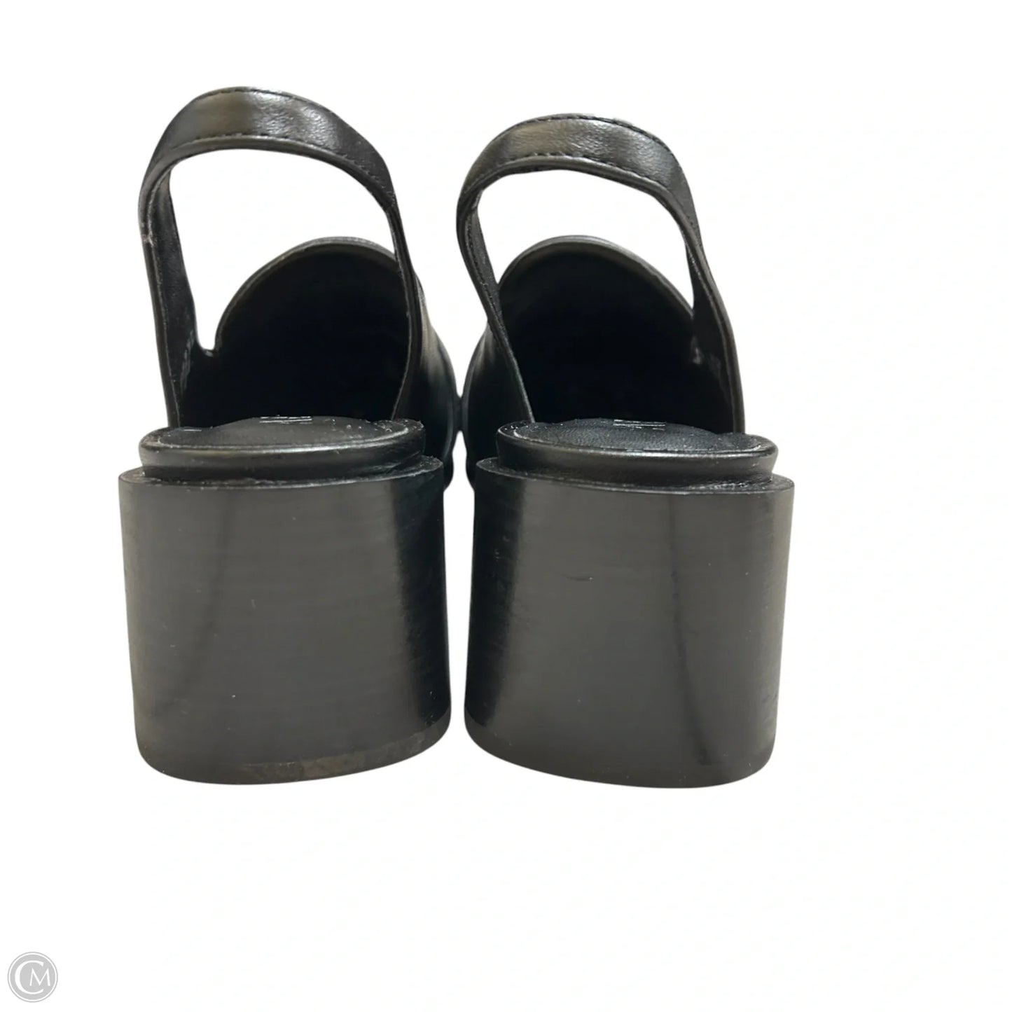 Shoes Heels Block By Aerosoles In Black & Gold, Size: 5.5