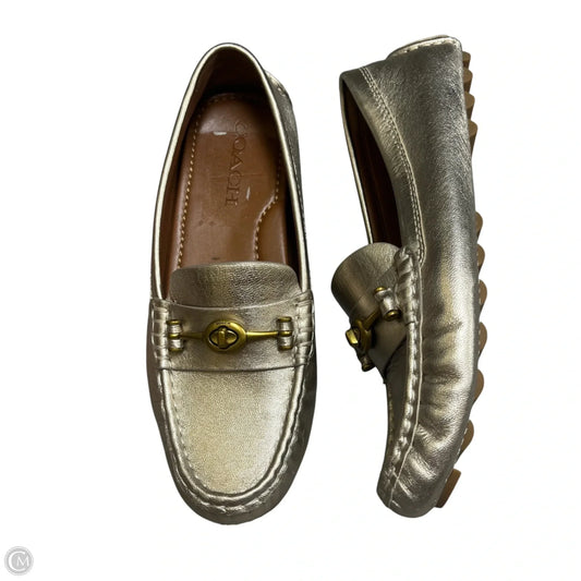 Shoes Designer By Coach In Gold, Size: 6.5