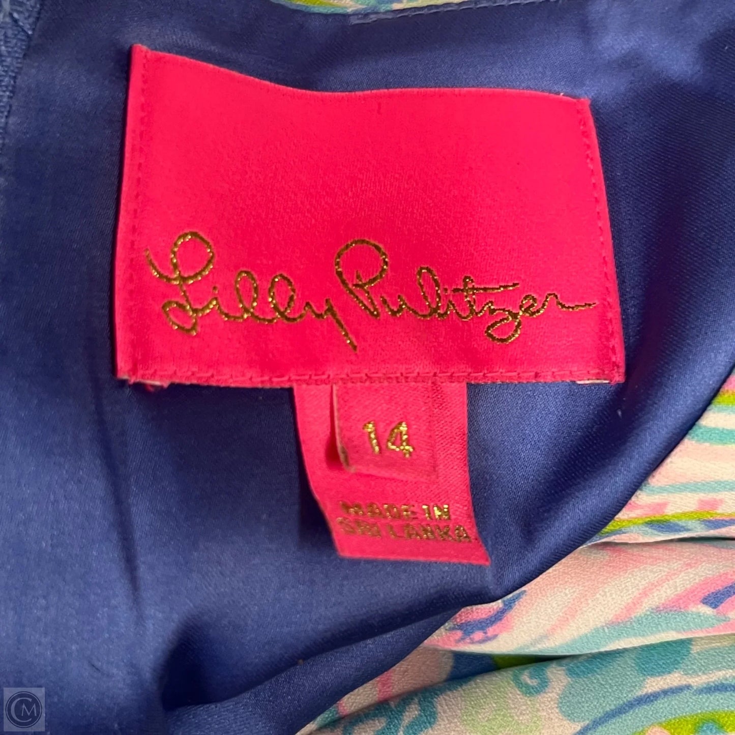 Dress Designer By Lilly Pulitzer In Blue & Pink, Size: L