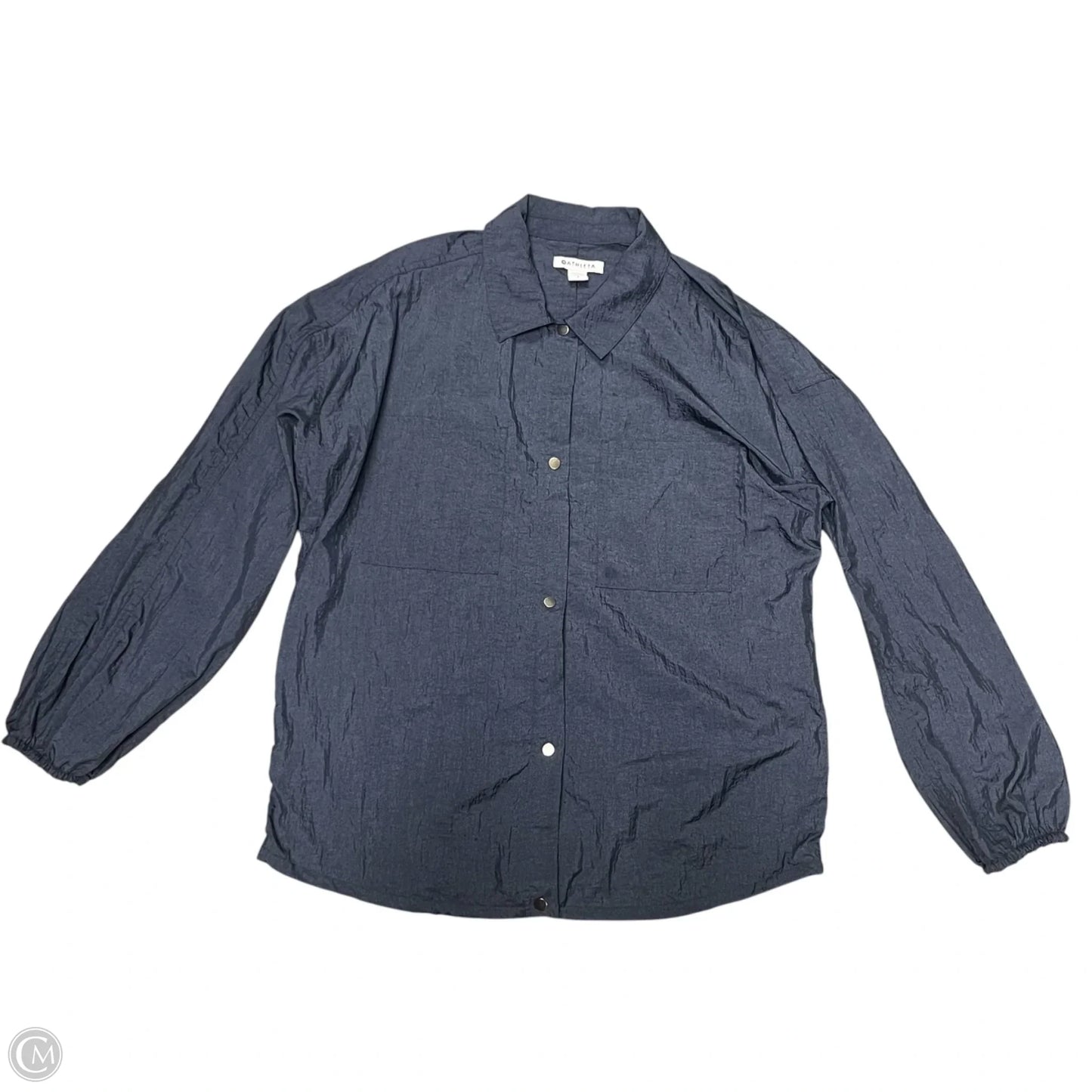Athletic Top Long Sleeve Collar By Athleta In Blue, Size: S