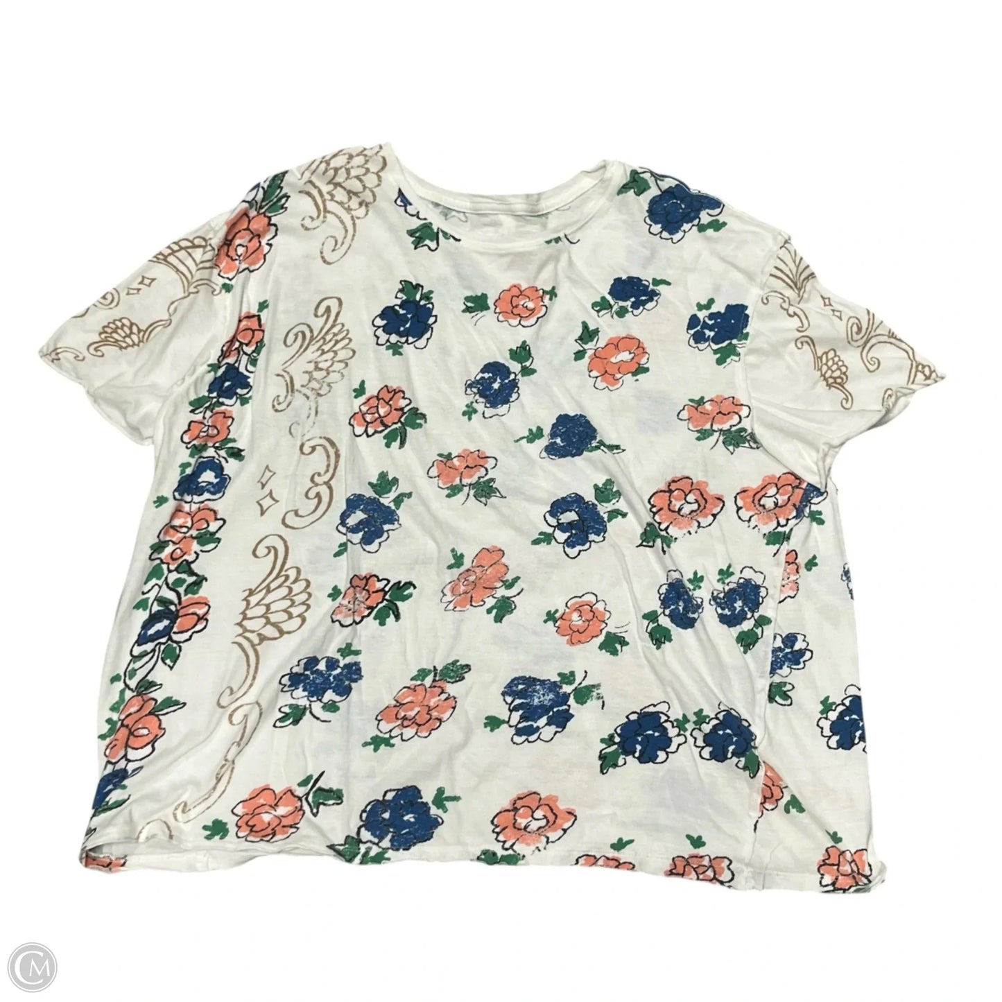 Top Short Sleeve By We The Free In Floral Print, Size: S