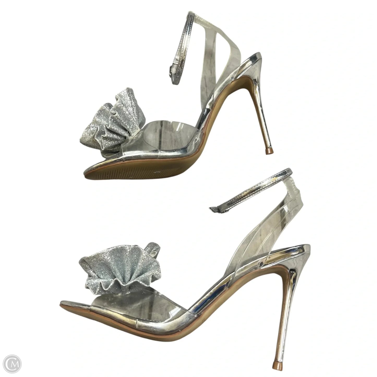 Shoes Heels Stiletto By Marc Fisher In Silver, Size: 6.5