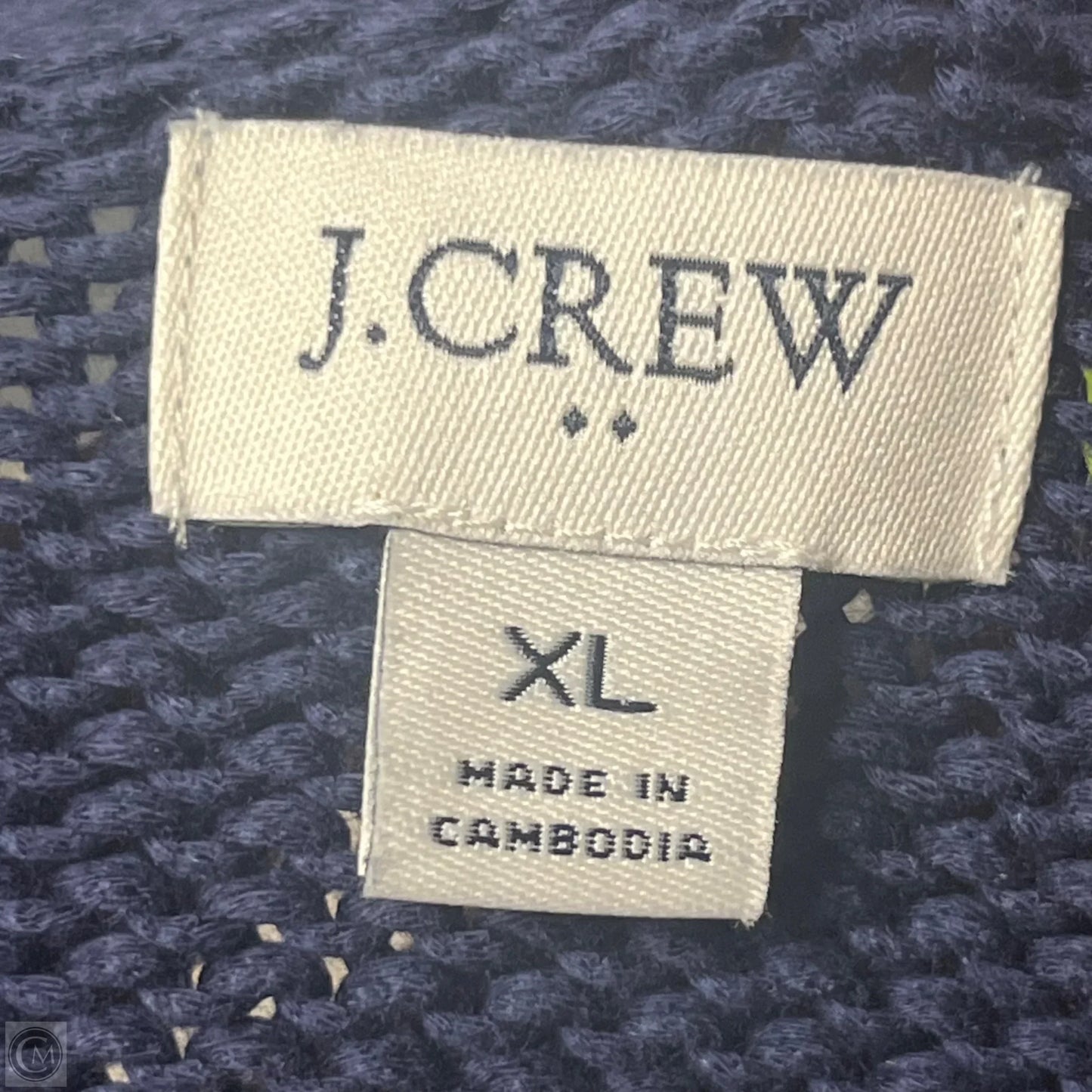 Sweater By J. Crew In Blue & White, Size: Xl