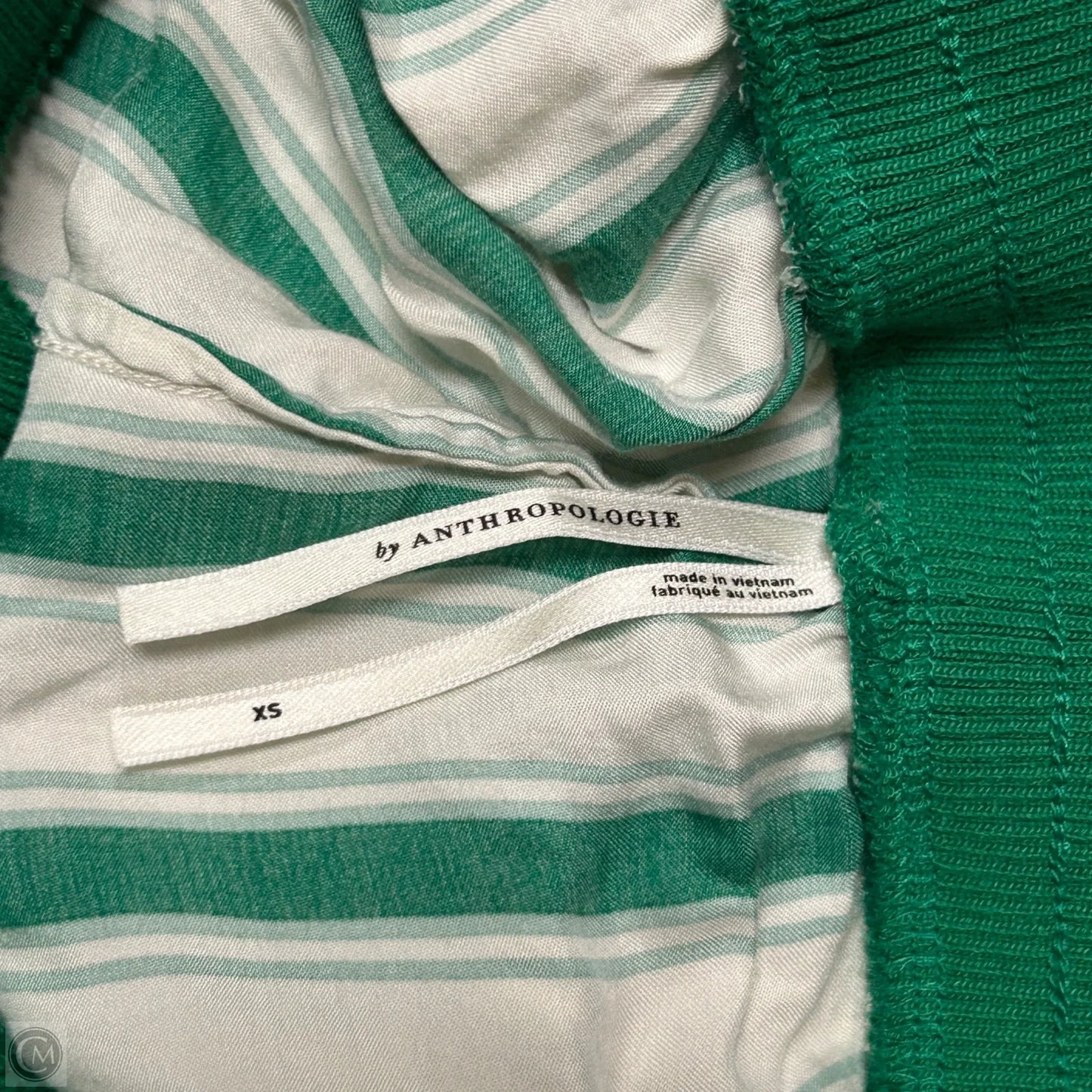 Shorts By Anthropologie In Green & White, Size: 0