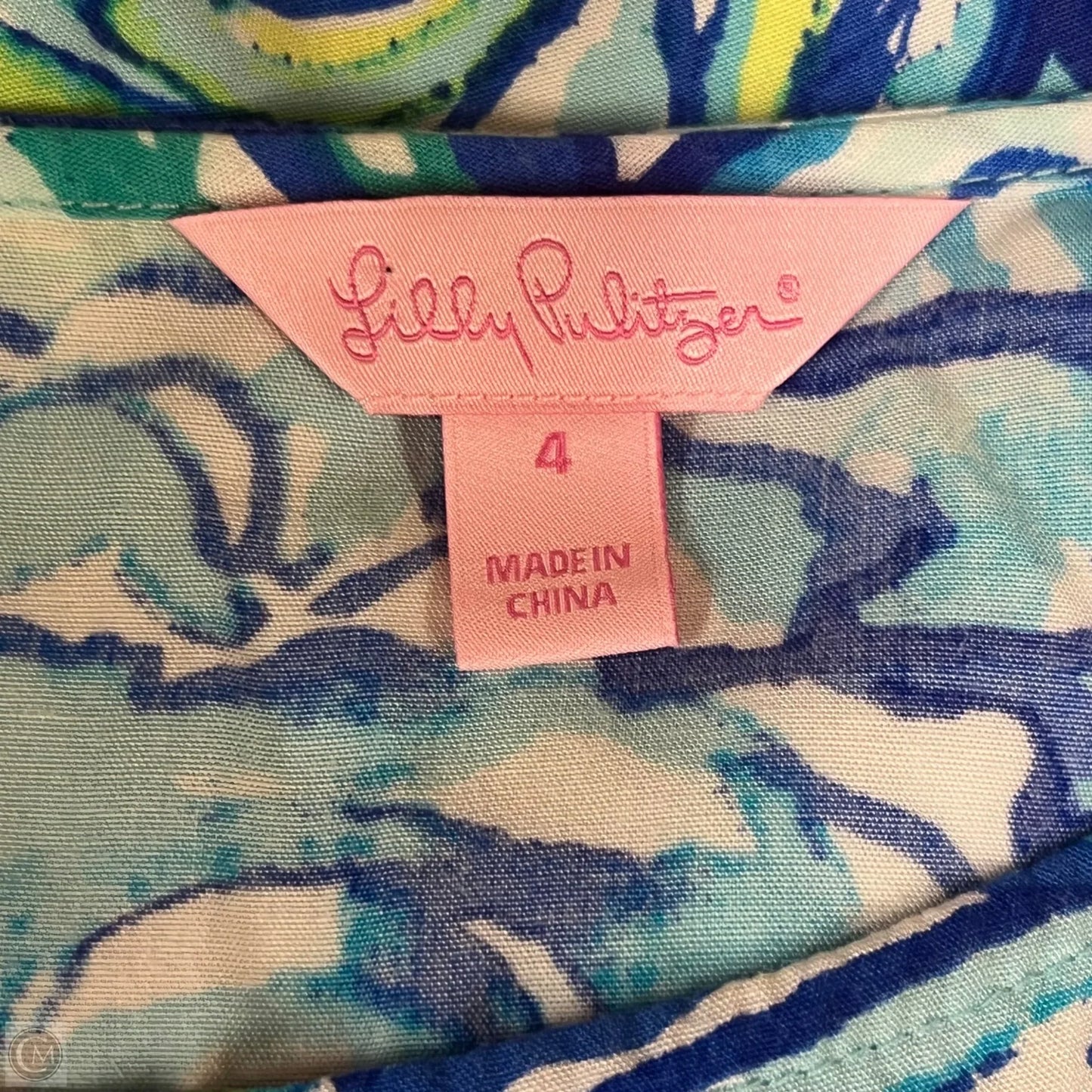 Top Sleeveless Designer By Lilly Pulitzer In Blue & Green, Size: S