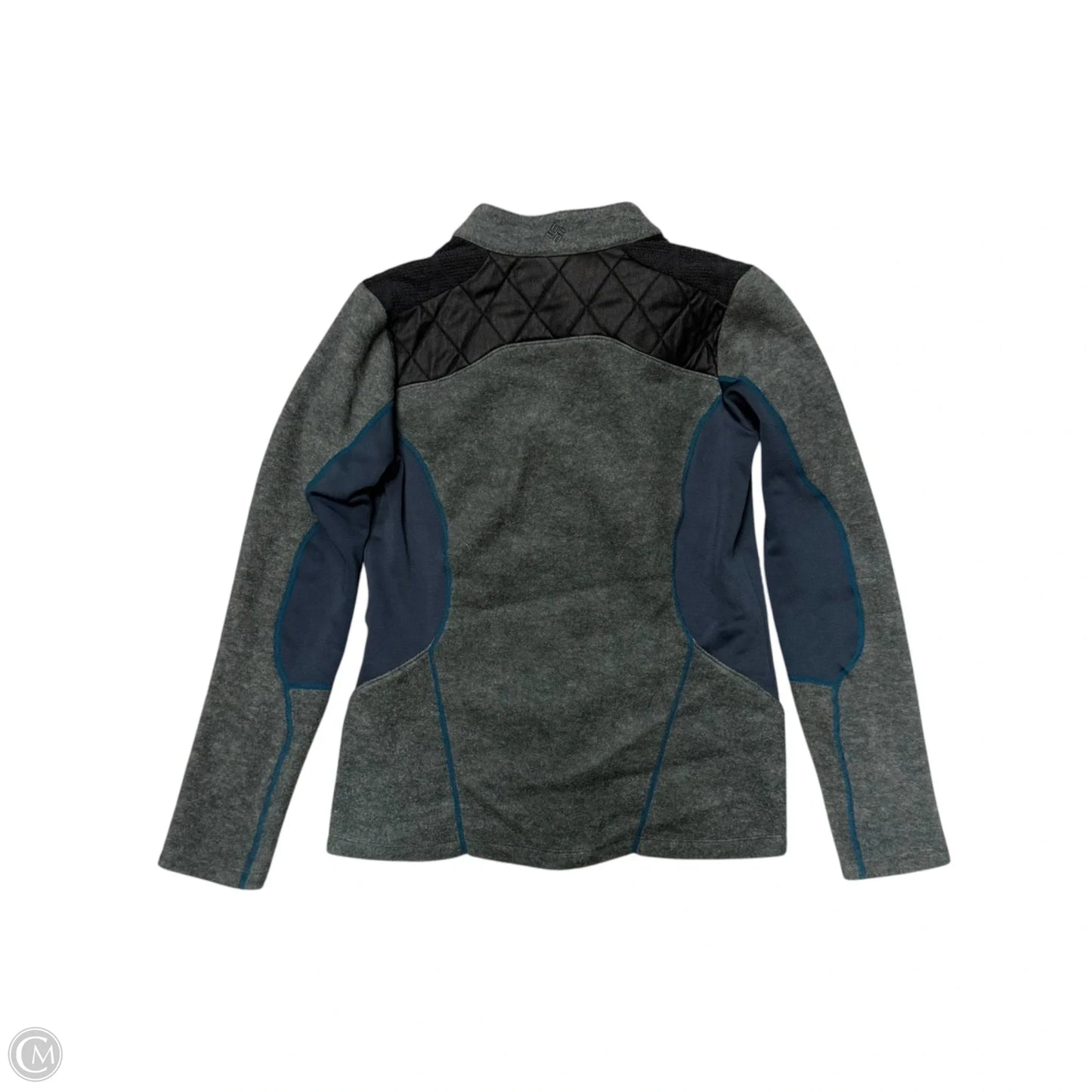 Athletic Top Long Sleeve Collar By Columbia In Grey, Size: M