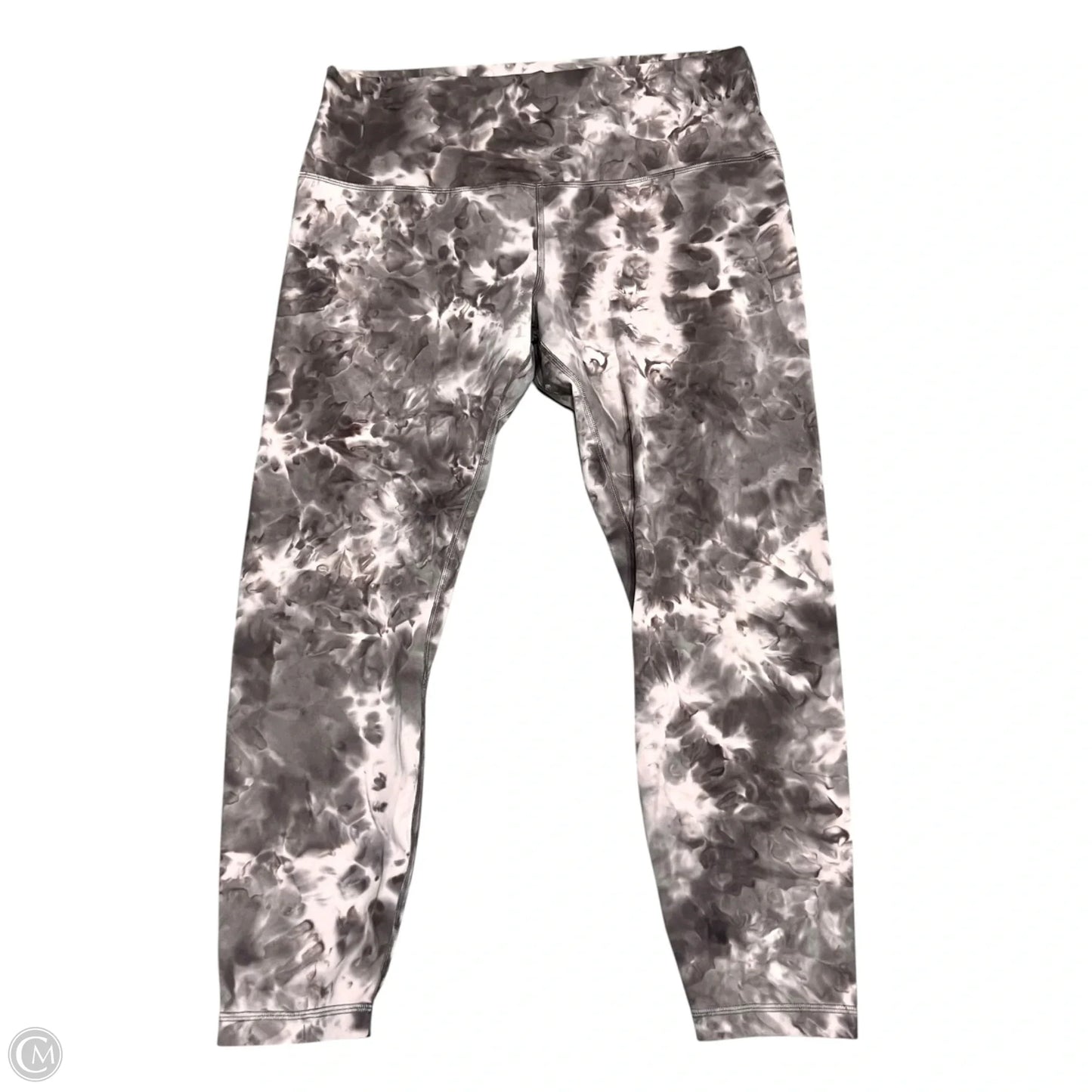 Athletic Leggings By Lululemon In Grey & Purple, Size: 14