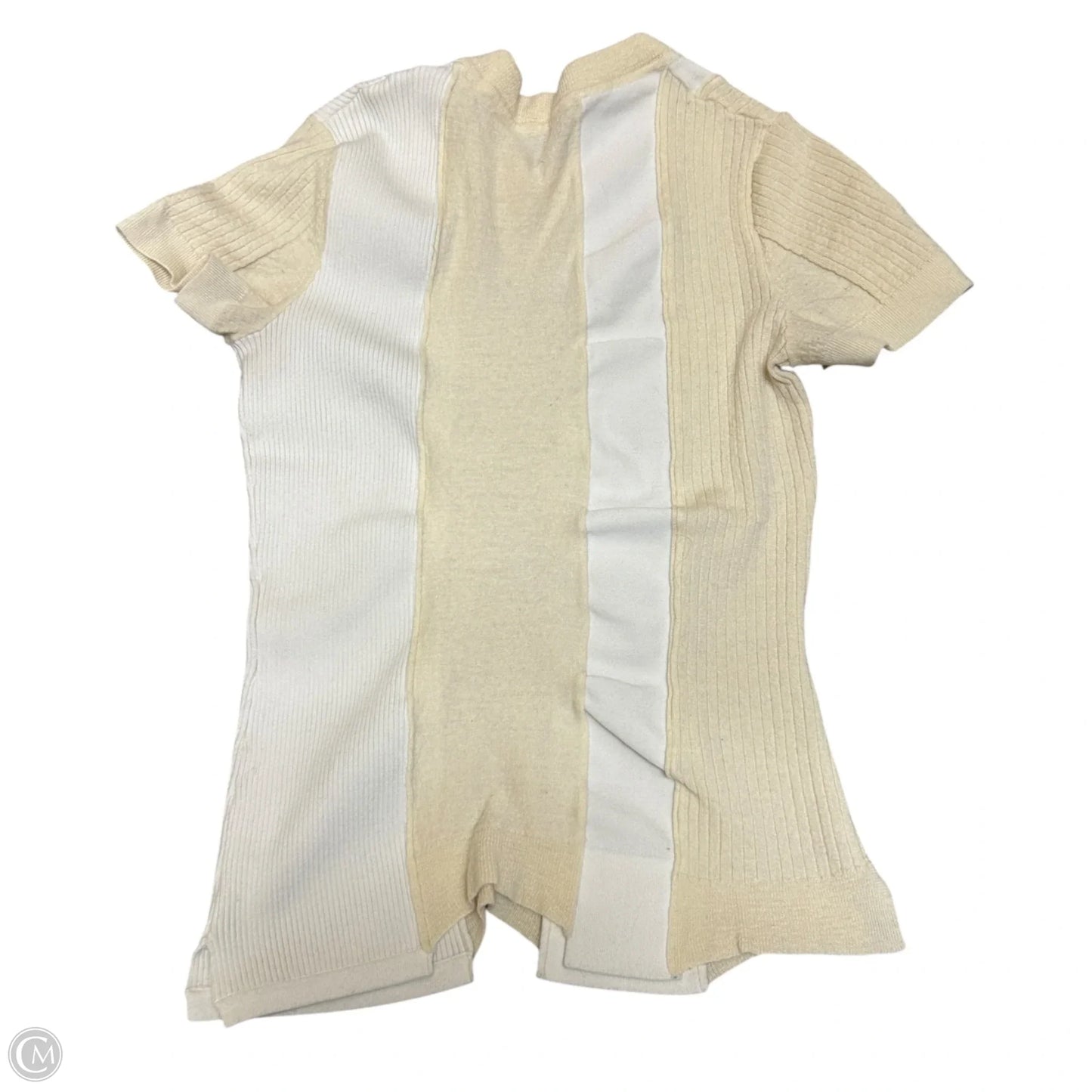 Top Short Sleeve Luxury Designer By Alexander Wang In Cream & White, Size: Xs