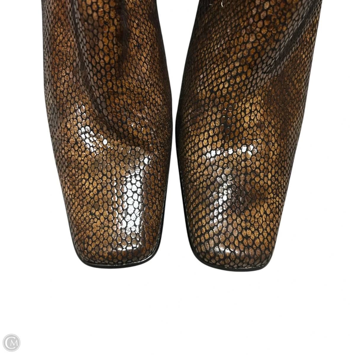 Boots Mid-calf Heels By Proxy In Black & Brown, Size: 9
