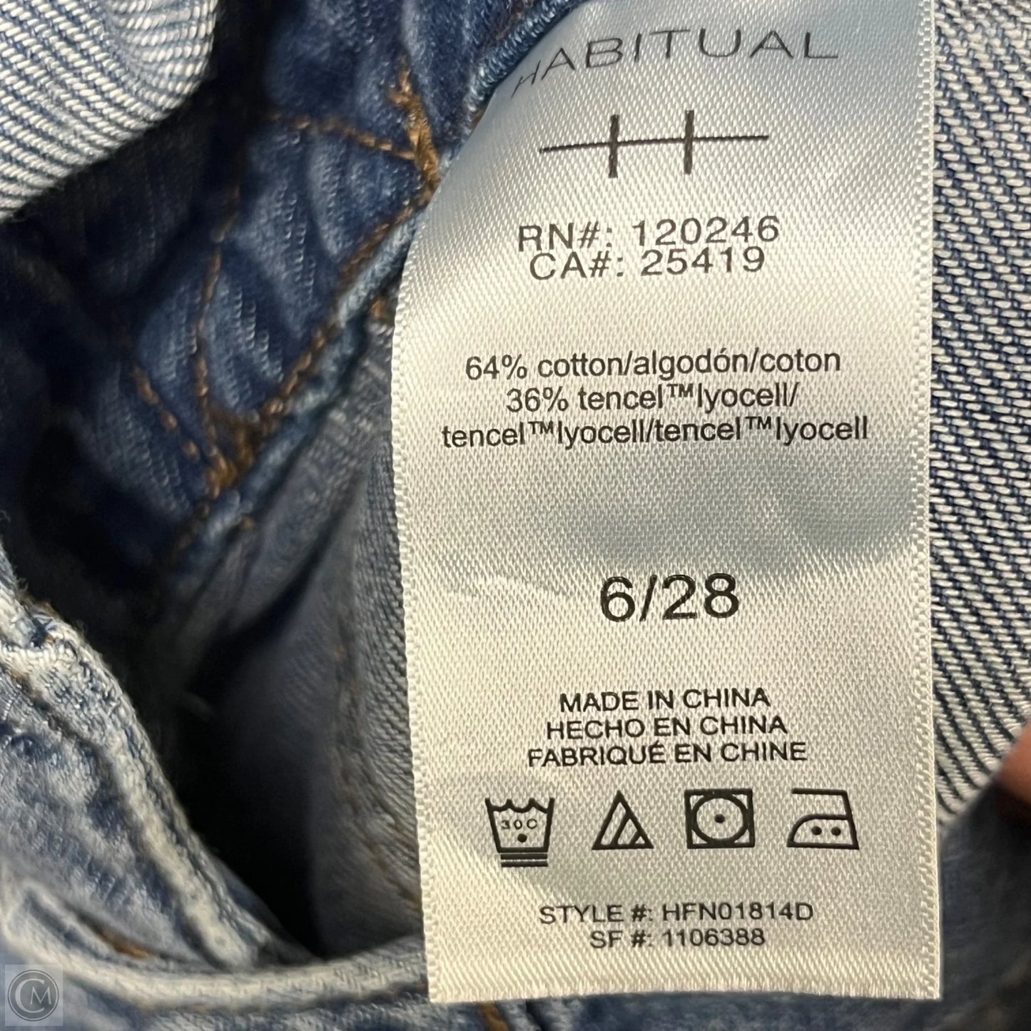 Jumpsuit By Habitual In Blue Denim, Size: 6