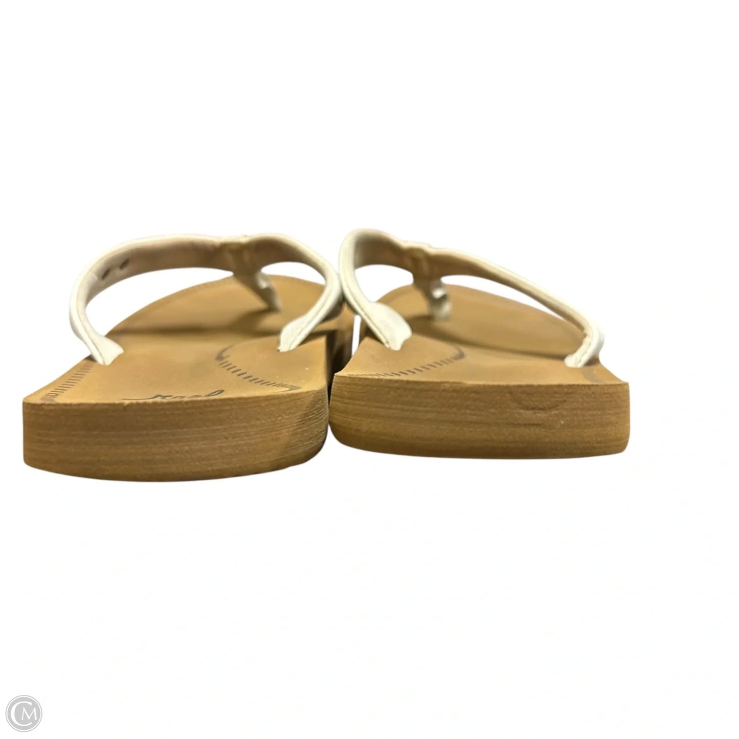 Sandals Flip Flops By Reef In Brown & White, Size: 9