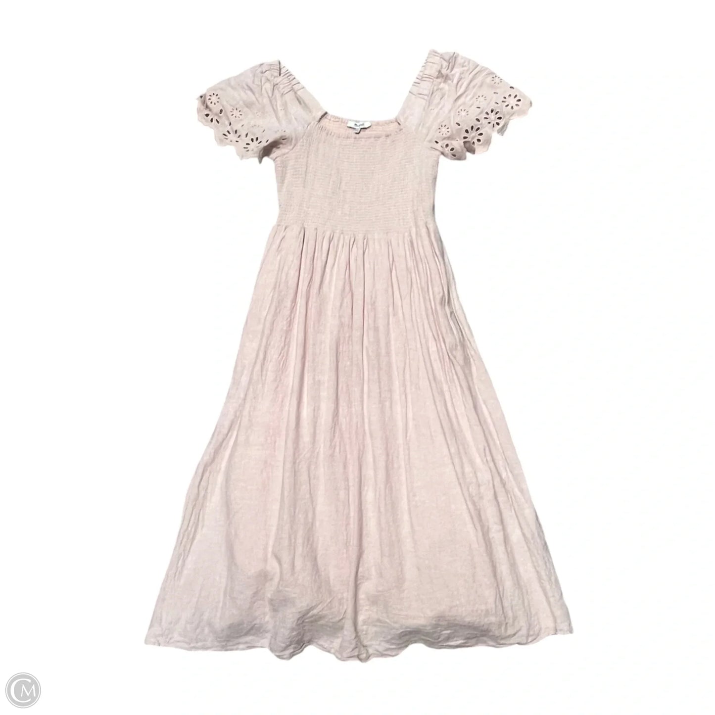 Dress Casual Midi By Madewell In Pink, Size: M