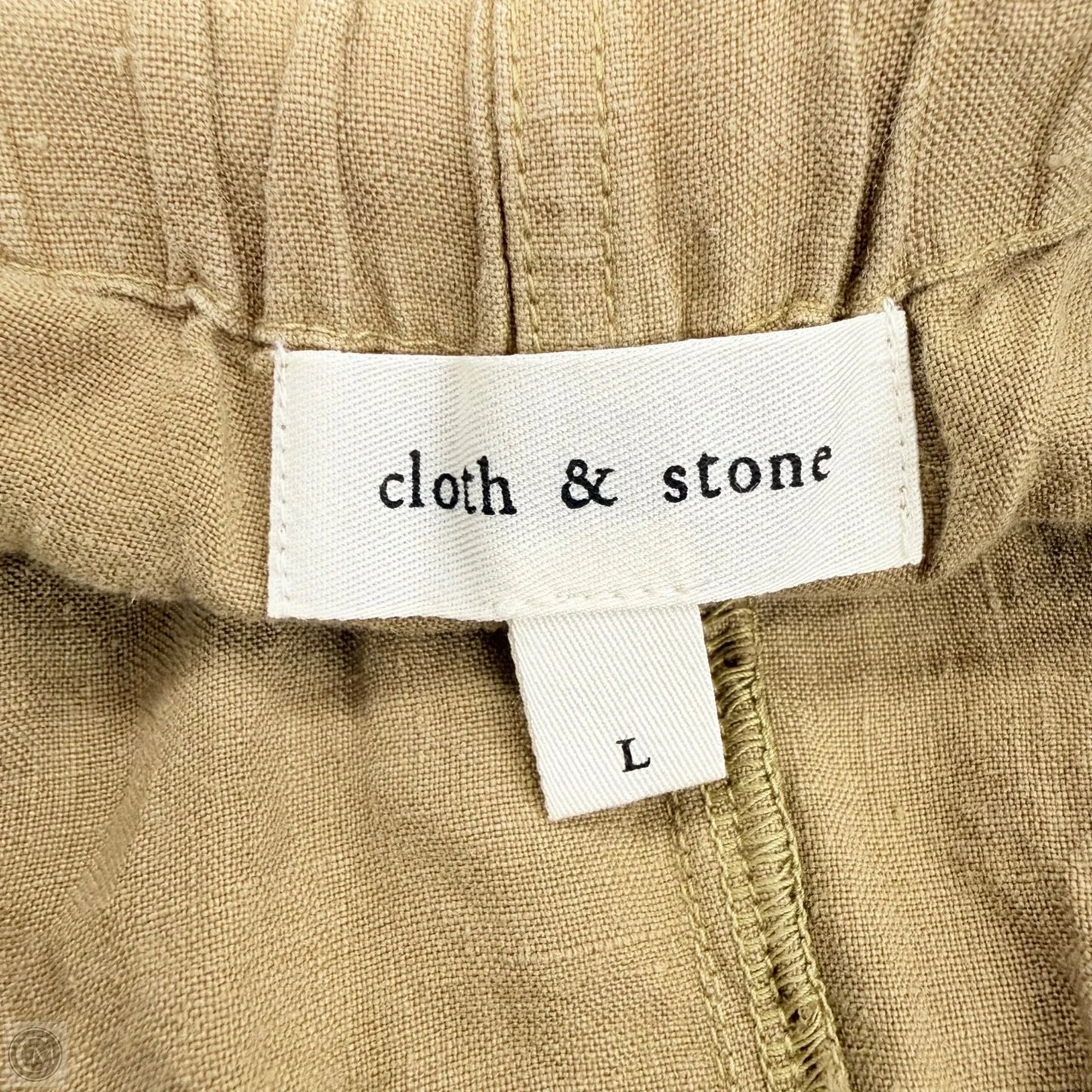 Pants Linen By Cloth & Stone In Brown, Size: L