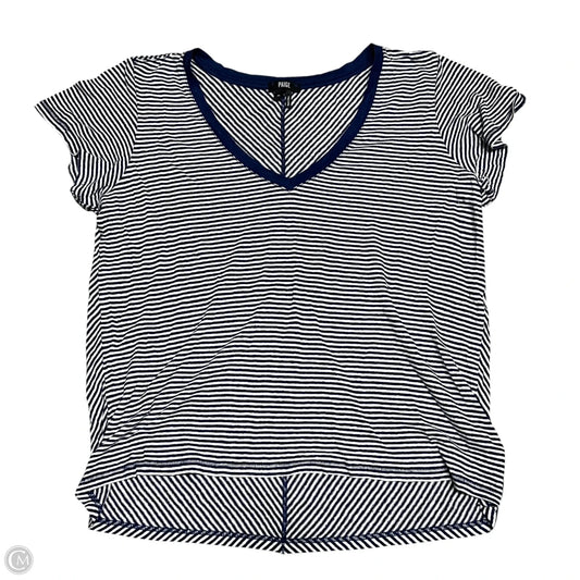 Top Short Sleeve Basic By Paige In Blue & White, Size: Xl