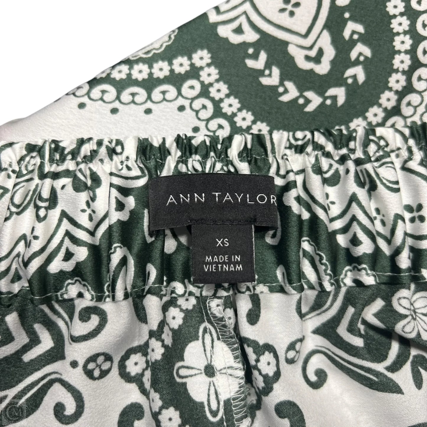 Pants Lounge By Ann Taylor In Green & White, Size: Xs