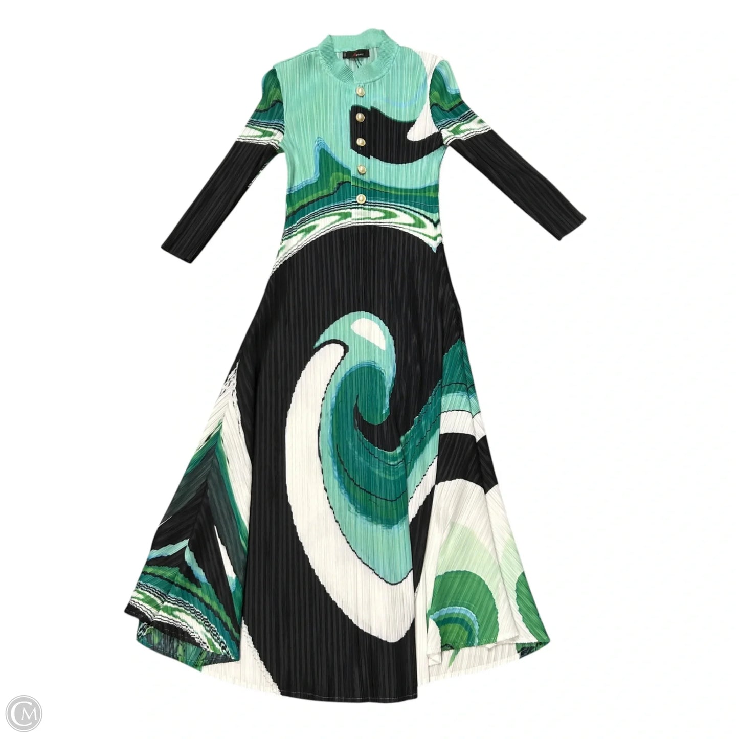 Dress Party Long By N By Nancy In Black & Green, Size: 2x