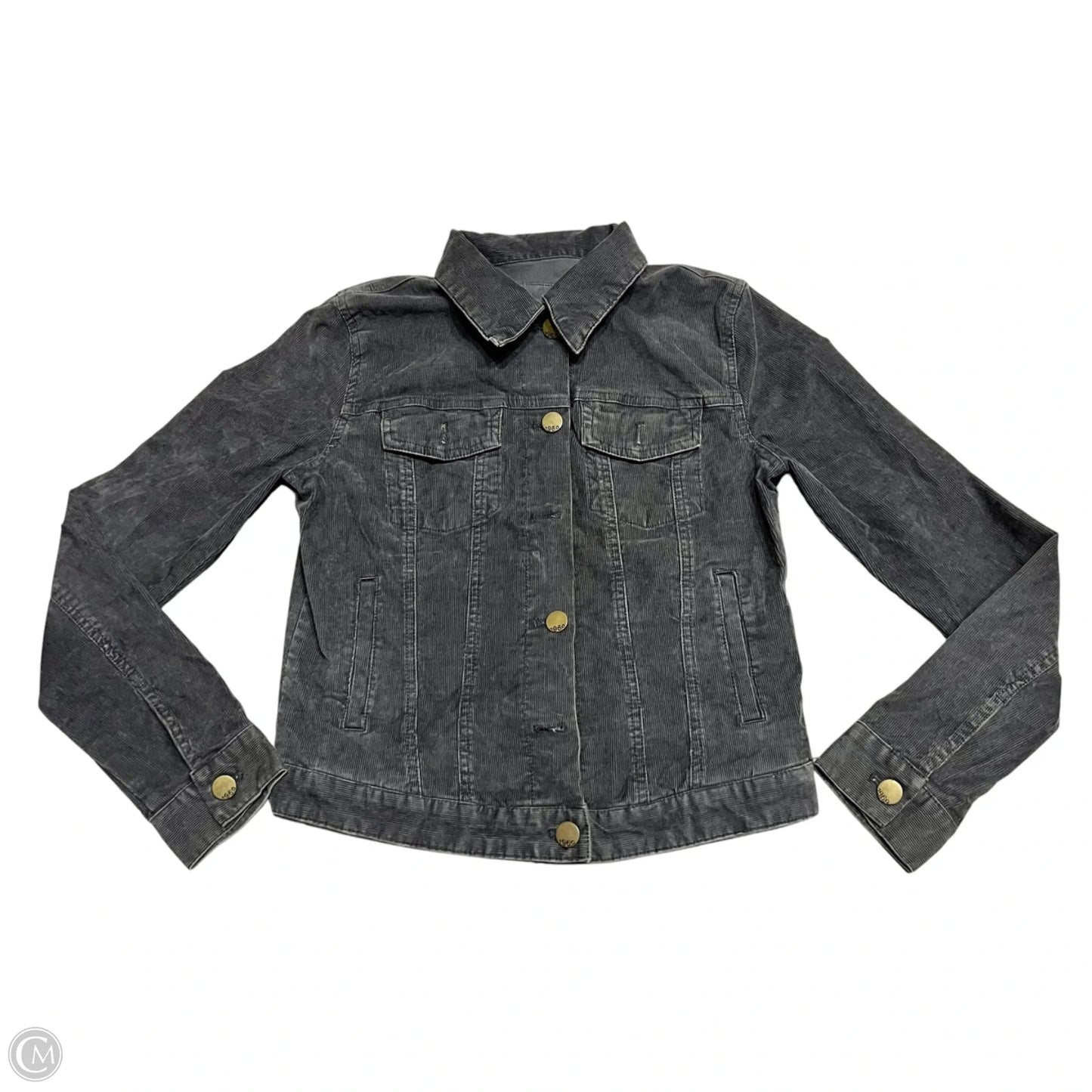 Jacket Denim By Gap In Grey, Size: S