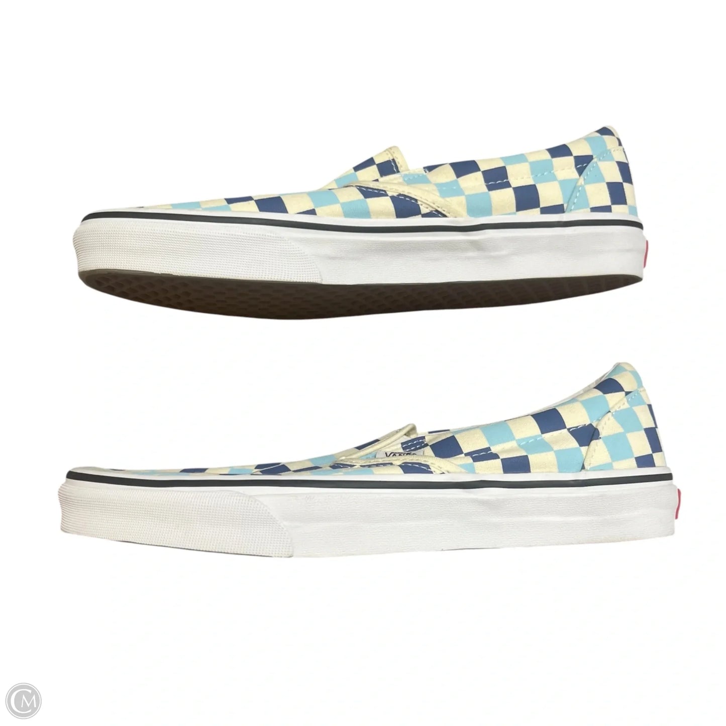 Shoes Flats By Vans In Blue & White, Size: 11