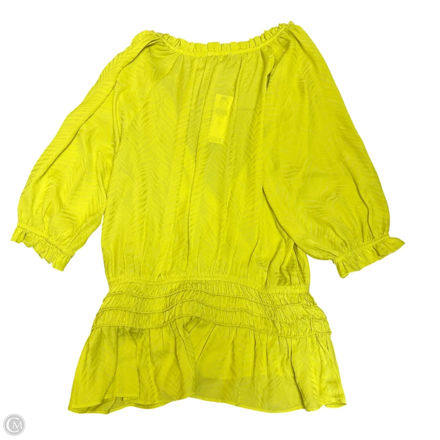Top Short Sleeve By Current Air In Yellow, Size: S