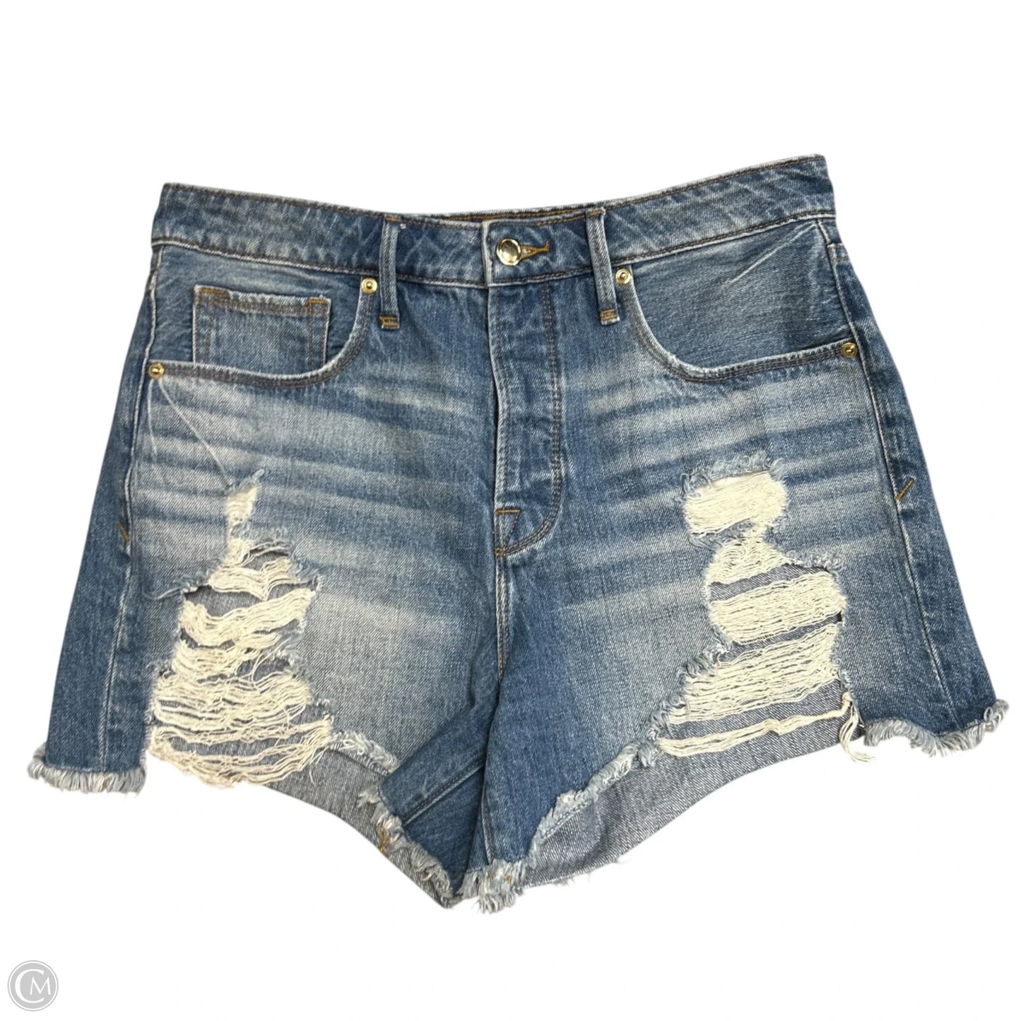 Shorts By Good American In Blue Denim, Size: 6
