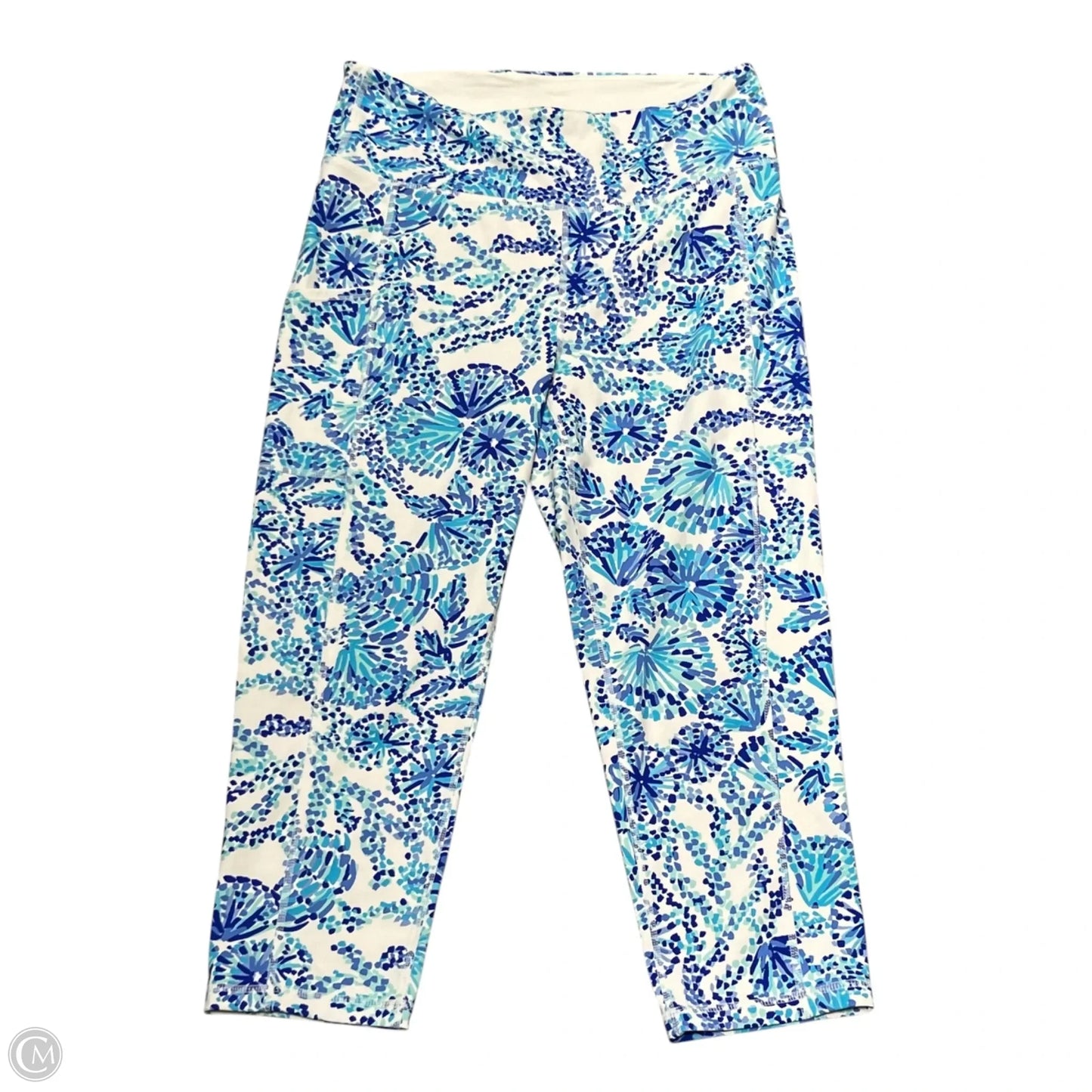 Pants Designer By Lilly Pulitzer In Blue & White, Size: L