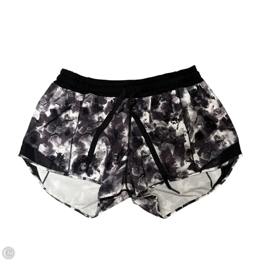 Athletic Shorts By Lululemon In Black & White, Size: 12