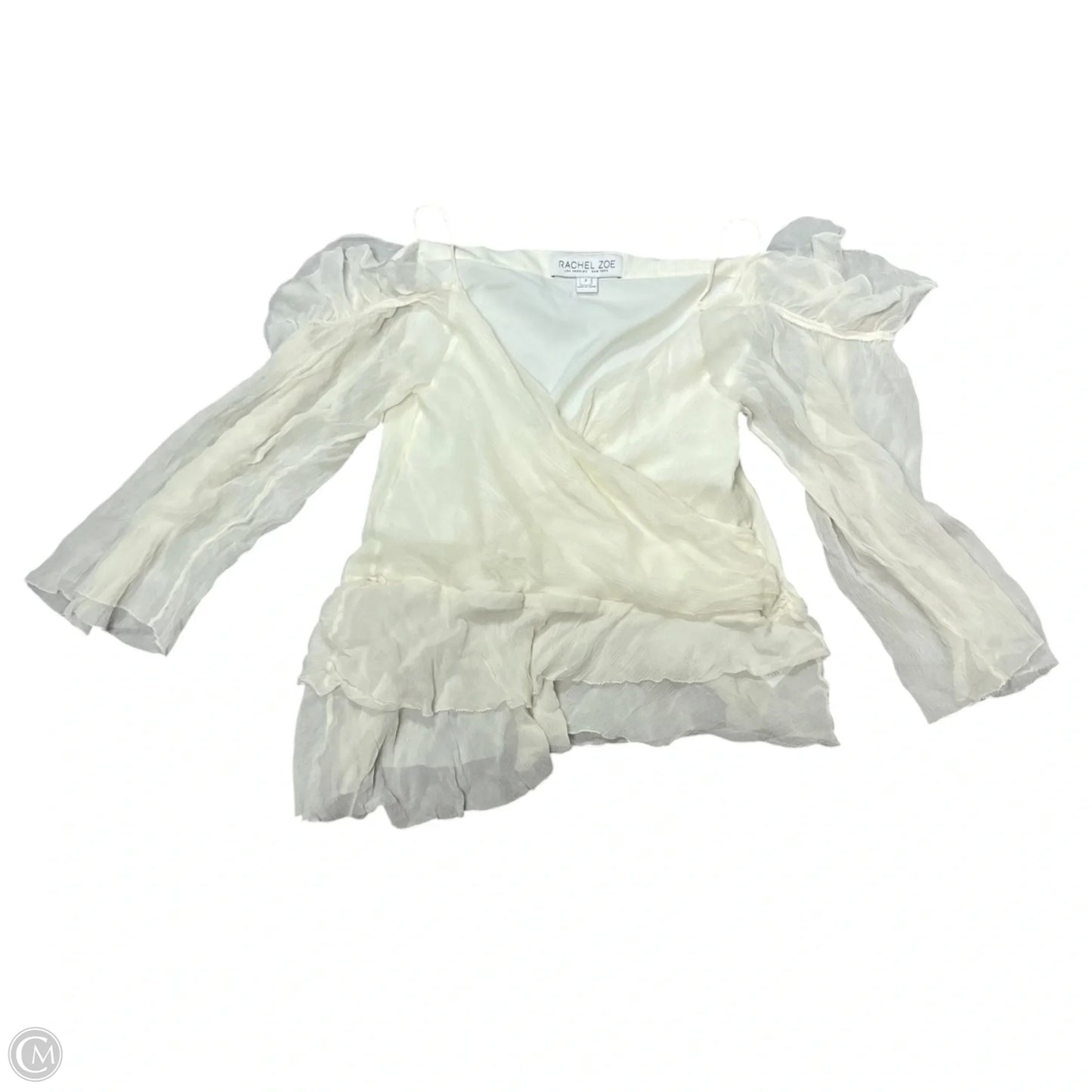 Top 3/4 Sleeve By Rachel Zoe In Cream, Size: Xs