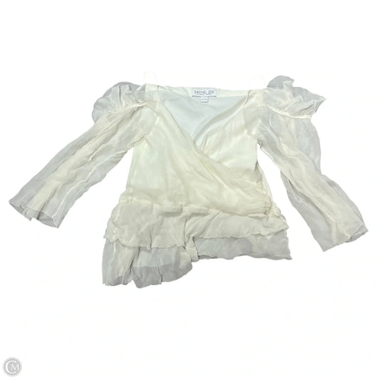 Top 3/4 Sleeve By Rachel Zoe In Cream, Size: Xs