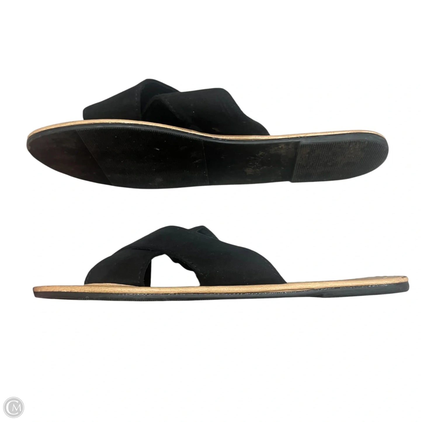 Sandals Flats By Primark In Black & Tan, Size: 9