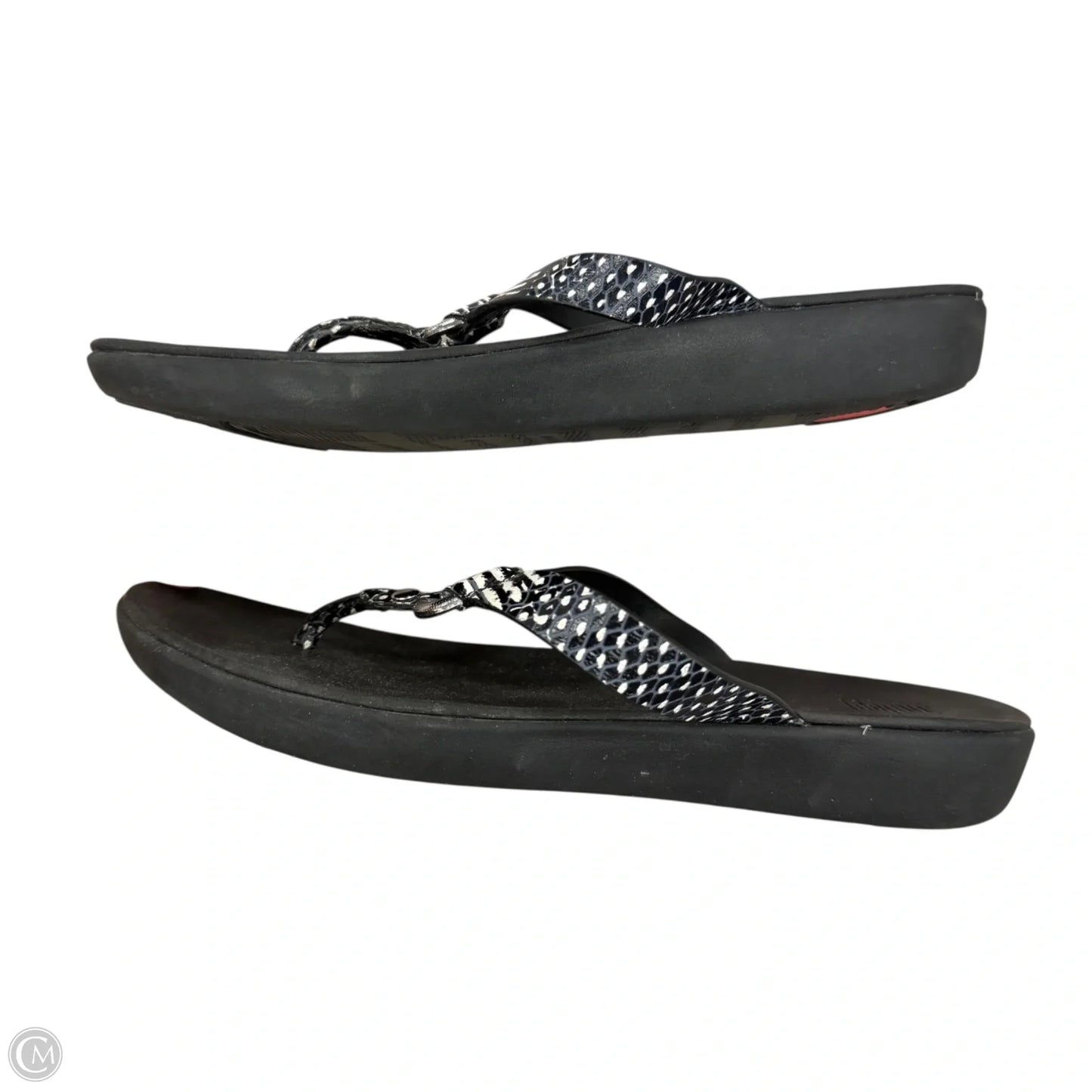 Sandals Flip Flops By Fitflop In Black, Size: 7