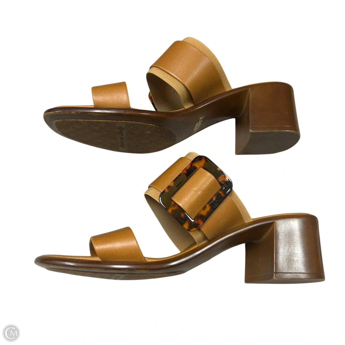 Sandals Heels Block By Toscanella In Brown