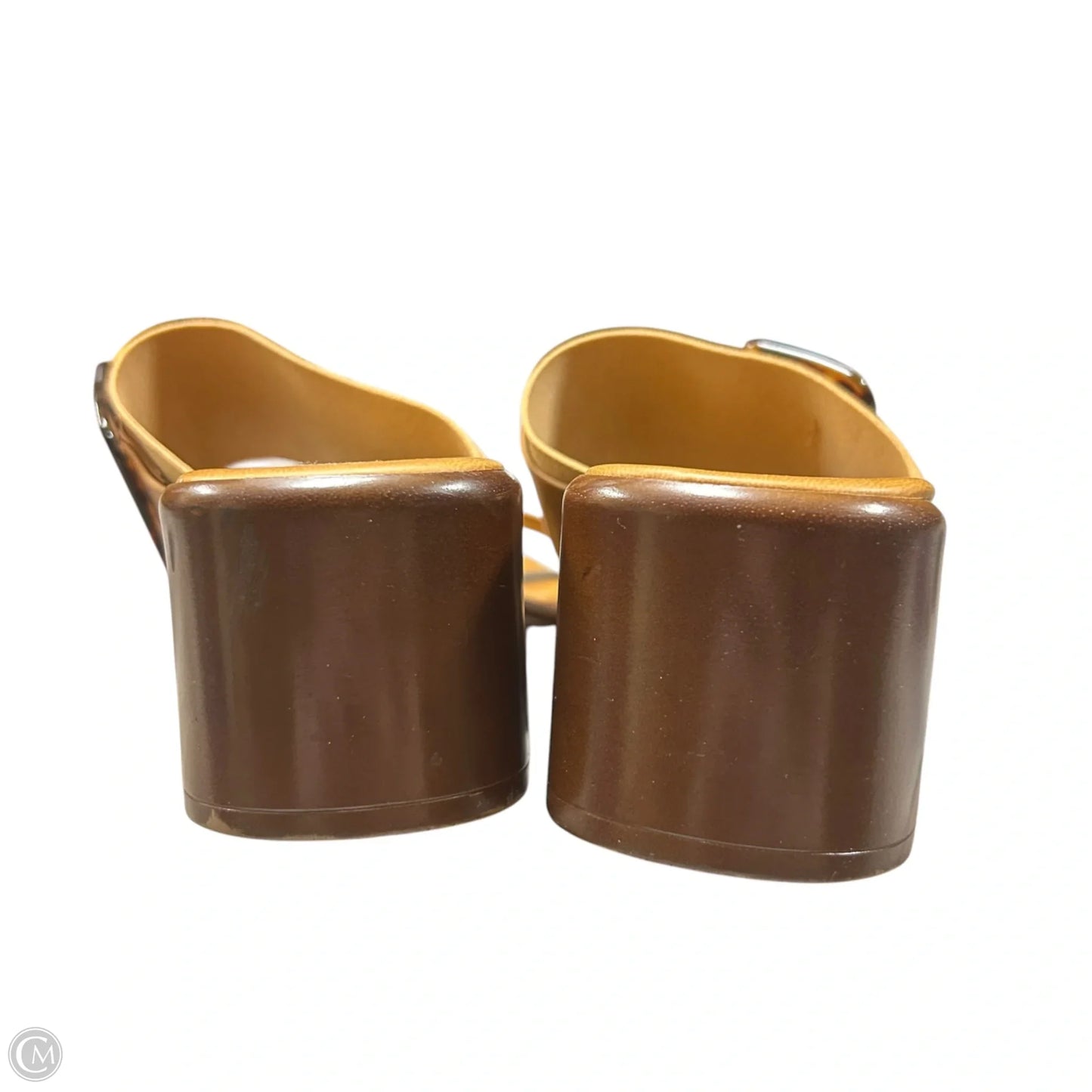 Sandals Heels Block By Toscanella In Brown