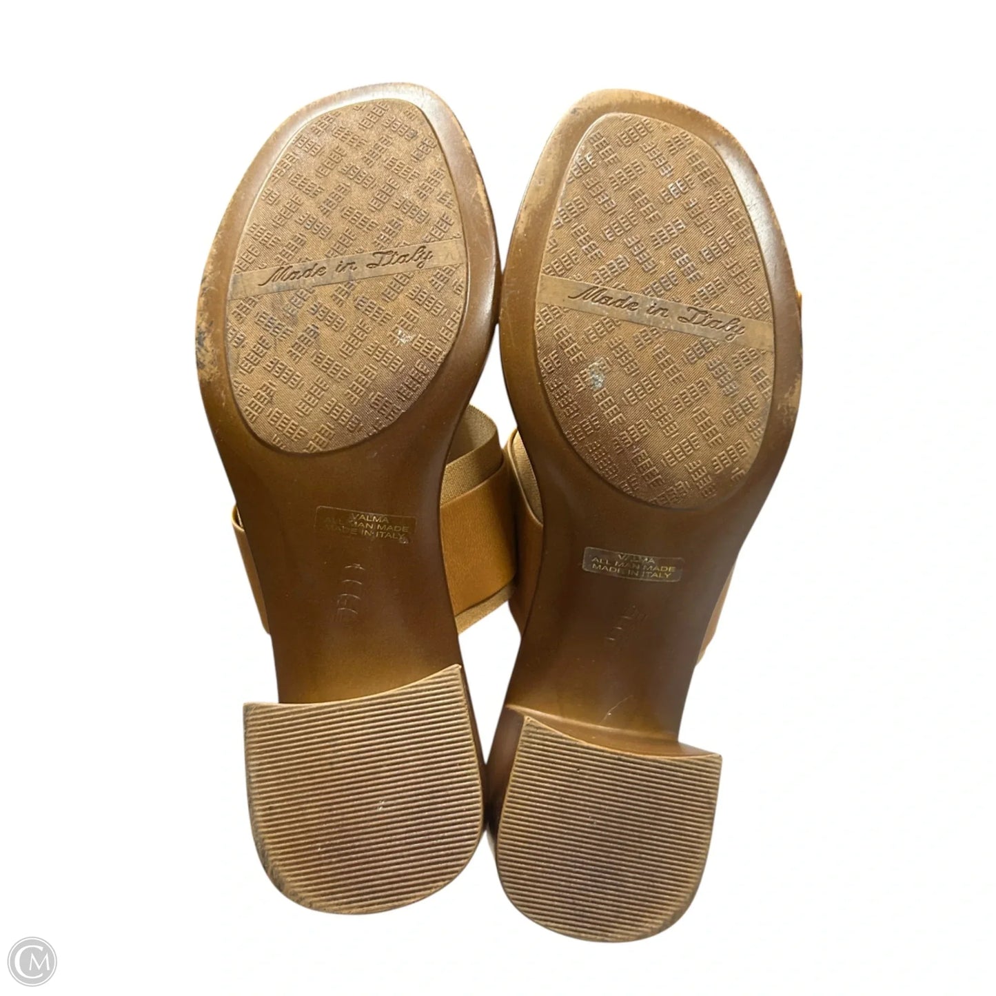 Sandals Heels Block By Toscanella In Brown